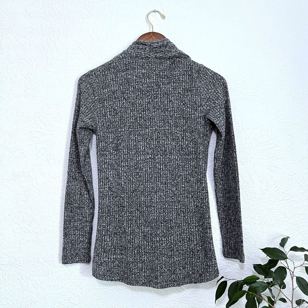 Anthropologie Akemi + Kin Waffle Knit Grey Wrap Top Woodruff Sweater Women's XS - Picture 4 of 10